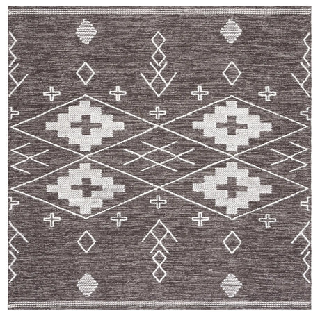 Safavieh Kilim 6'-0" x 6'-0" Rug in Brown / Ivory