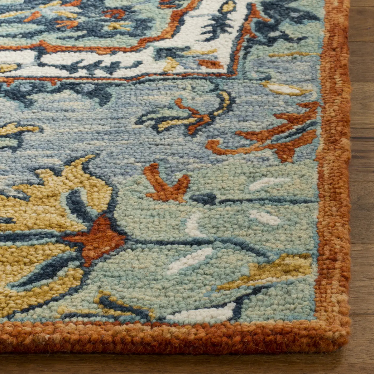 Safavieh Aspen 4'-0" x 6'-0" Rug in Blue / Rust