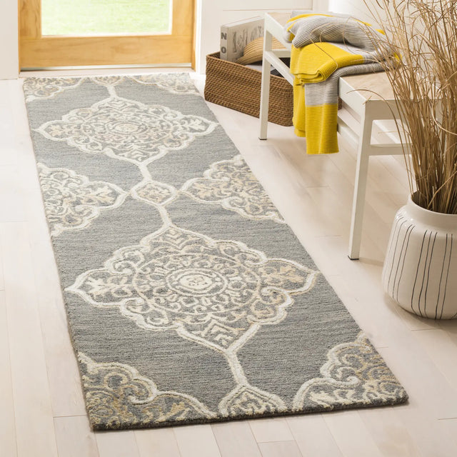 Safavieh Dip Dye 2'-3" x 10'-0" Rug in Slate / Beige