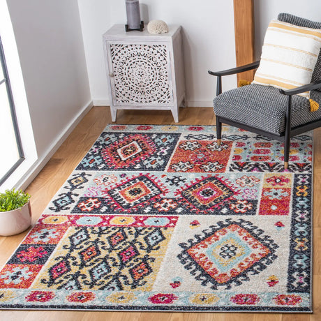 Safavieh Adirondack 4'-0" x 6'-0" Rug in Aqua / Fuchsia
