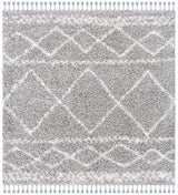 Safavieh Pro Lux Shag 400 6'-7" x 6'-7" Rug in Grey / Ivory