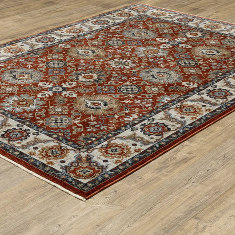 Oriental Weavers Sphinx Aberdeen 562R1 Red/ Ivory Rugs - angle detail