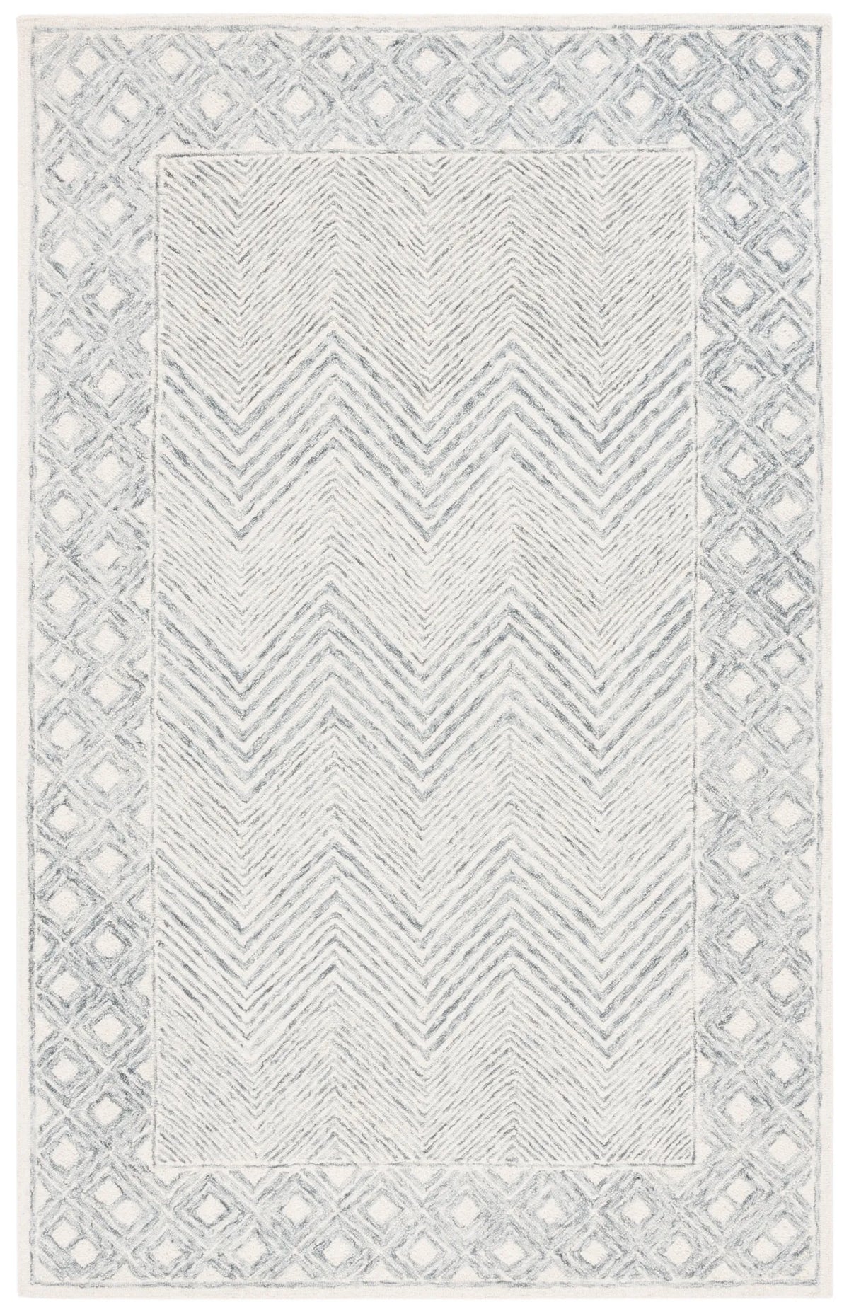 Safavieh Ebony 4'-0" x 6'-0" Rug in Grey / Ivory