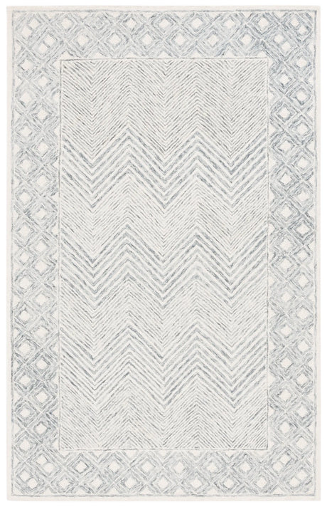 Safavieh Ebony 4'-0" x 6'-0" Rug in Grey / Ivory