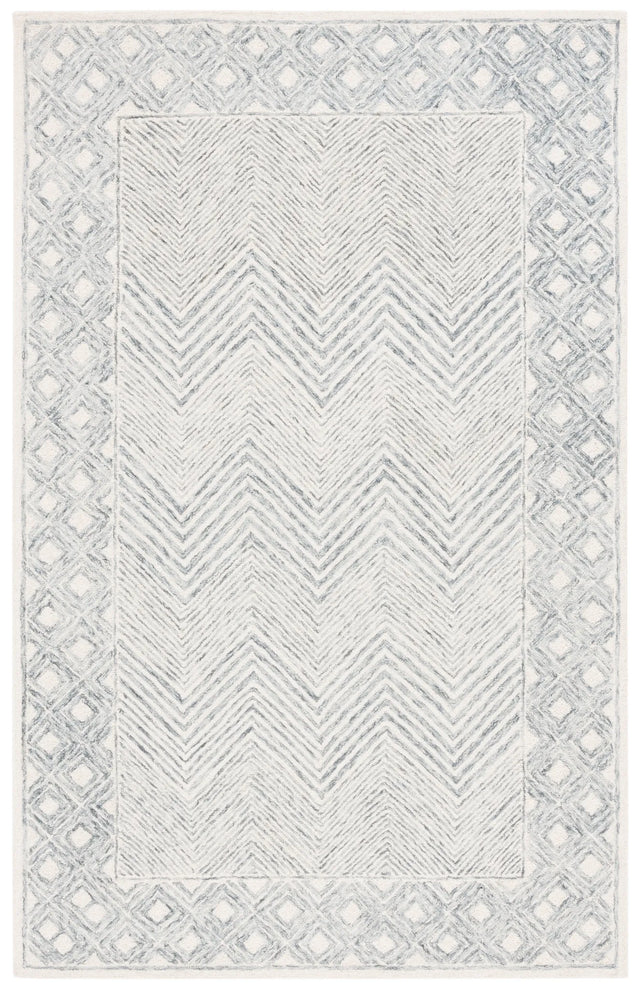 Safavieh Ebony 4'-0" x 6'-0" Rug in Grey / Ivory