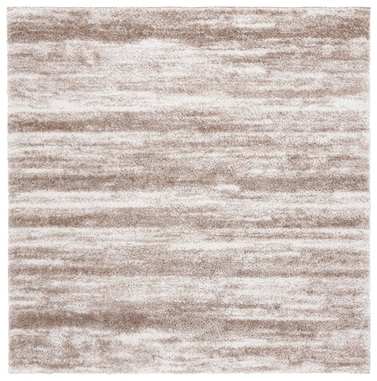 Safavieh Penelope Shag 6'-7" x 6'-7" Rug in Taupe / Ivory