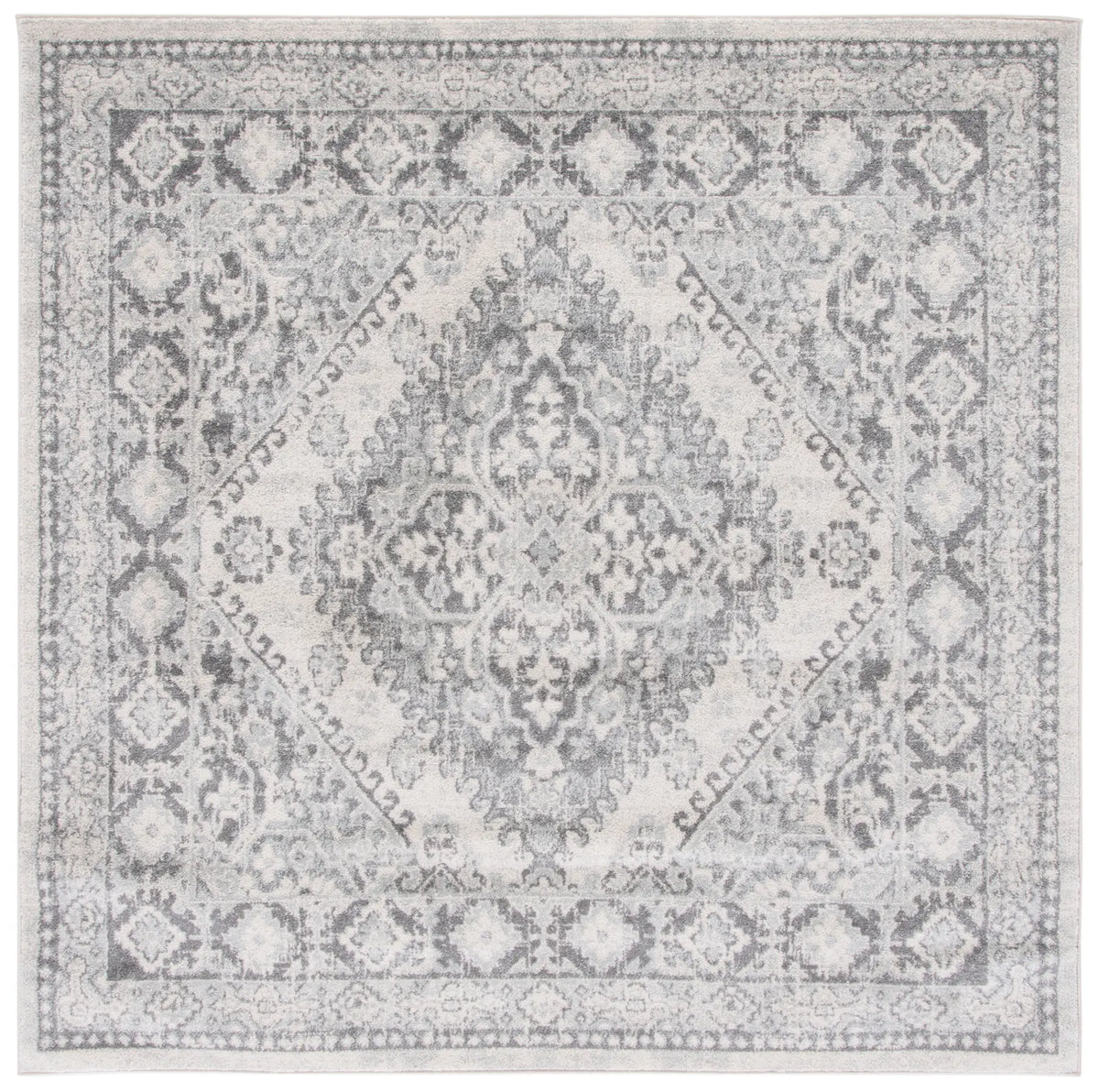 Safavieh Tulum 6'-7" x 6'-7" Rug in Ivory / Grey