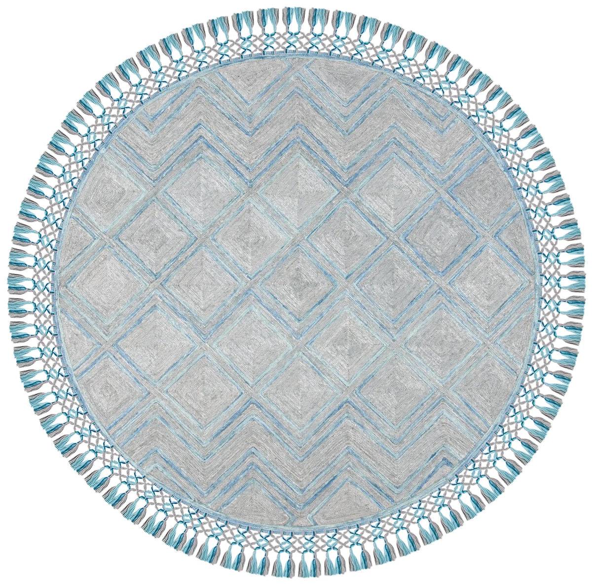 Safavieh Sahara 6'-0" x 6'-0" Rug in Grey / Aqua