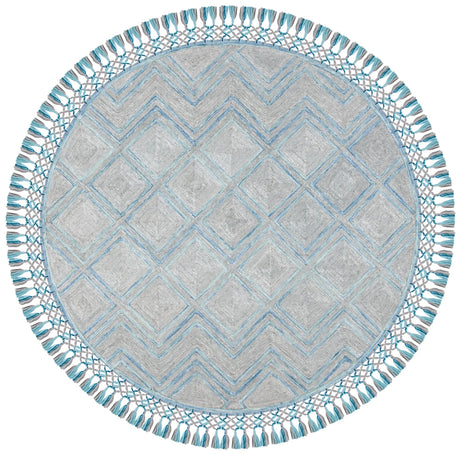 Safavieh Sahara 6'-0" x 6'-0" Rug in Grey / Aqua