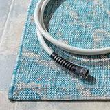 Safavieh Courtyard 4'-5" x 6'-5" Rug in Aqua / Grey