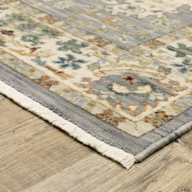 Oriental Weavers Lucca 2063L Blue/ Multi Rug - corner detail