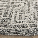 Safavieh Abstract 6'-0" x 6'-0" Rug in Charcoal / Ivory
