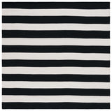 Safavieh Montauk 7'-0" x 7'-0" Rug in Black / Ivory