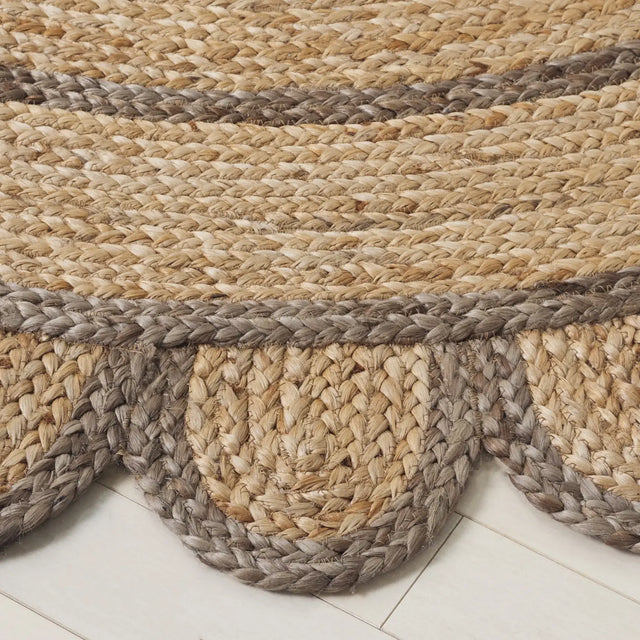 Safavieh Natural Fiber 6'-0" x 6'-0" Rug in Natural / Grey