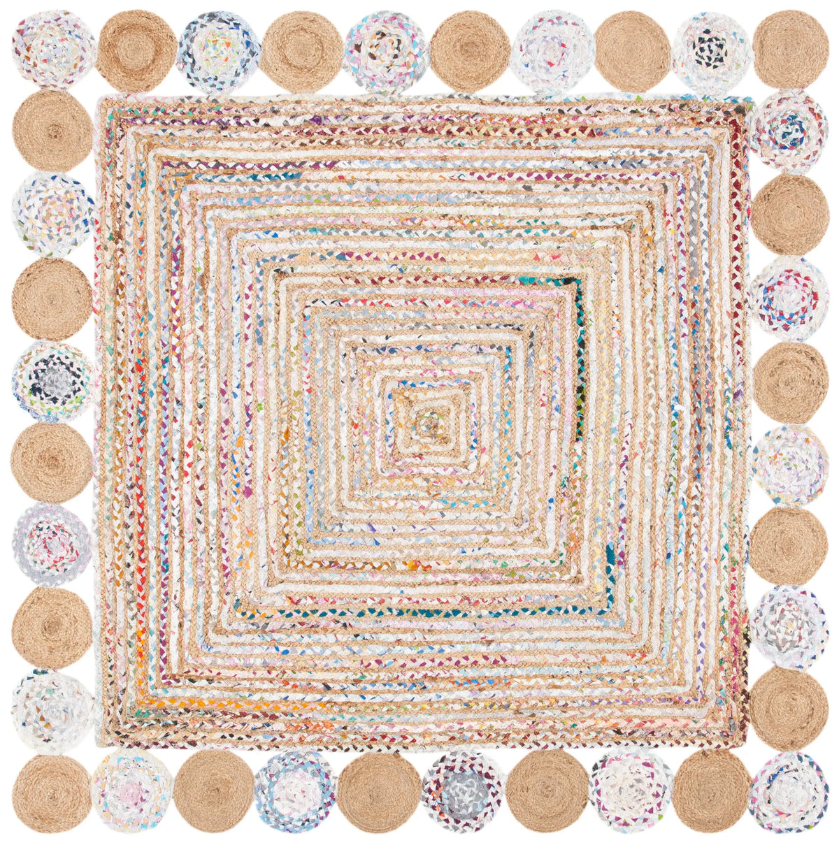 Safavieh Cape Cod 6'-0" x 6'-0" Rug in Beige / Multi