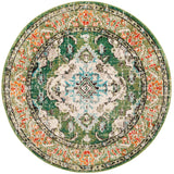 Safavieh Monaco 5'-0" x 5'-0" Rug in Forest Green / Light Blue