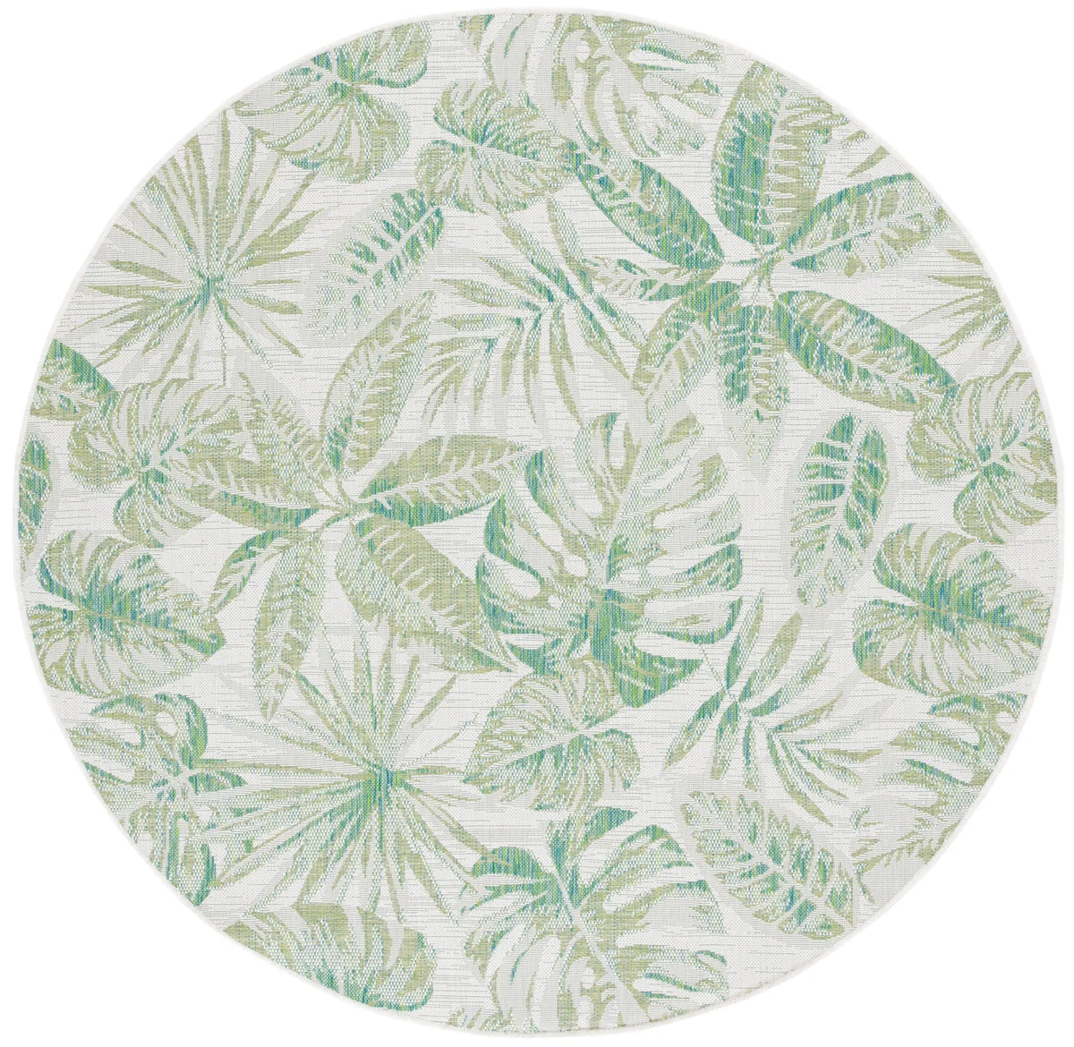 Safavieh Courtyard 6'-7" x 6'-7" Rug in Ivory / Green