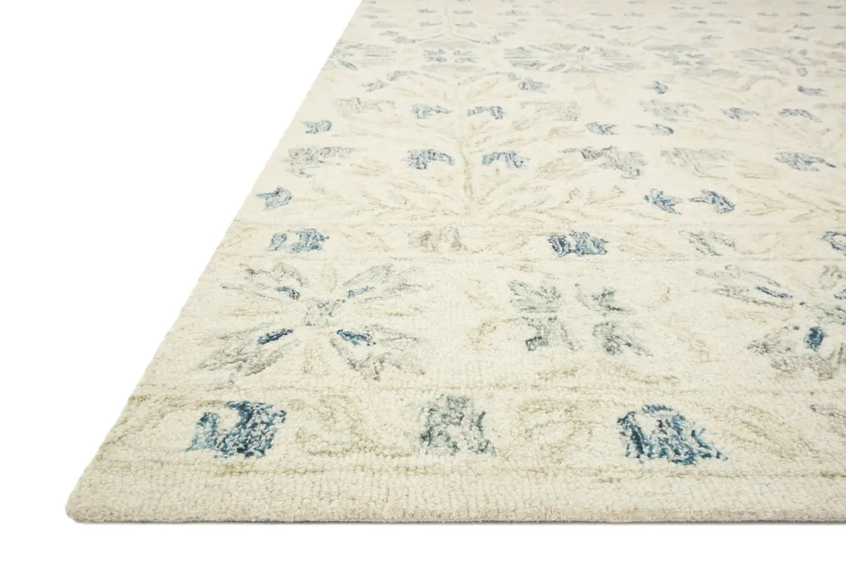 Loloi Norabel Nor-02 Ivory/Grey Rugs - rug corner