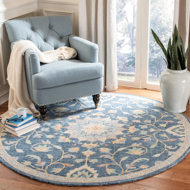 Safavieh Blossom 6'-0" x 6'-0" Rug in Navy / Multi