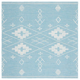 Safavieh Kilim 6'-0" x 6'-0" Rug in Teal / Ivory