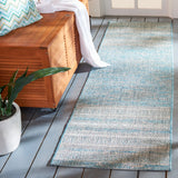 Safavieh Courtyard 2'-3" x 8'-0" Rug in Aqua / Grey