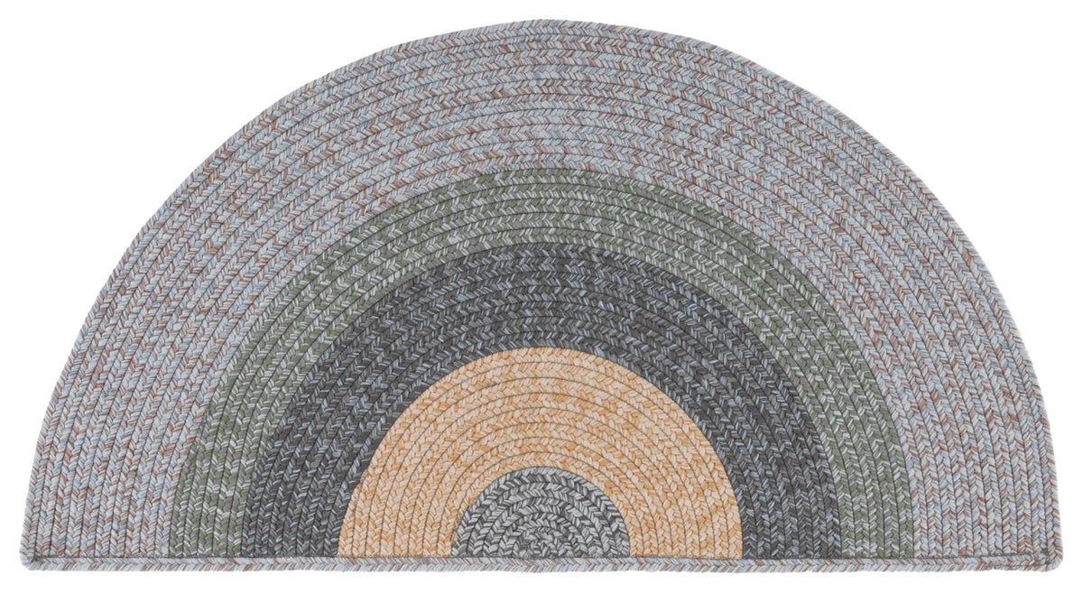 Safavieh Braided 2'-0" x 4'-0" Rug in Grey / Green