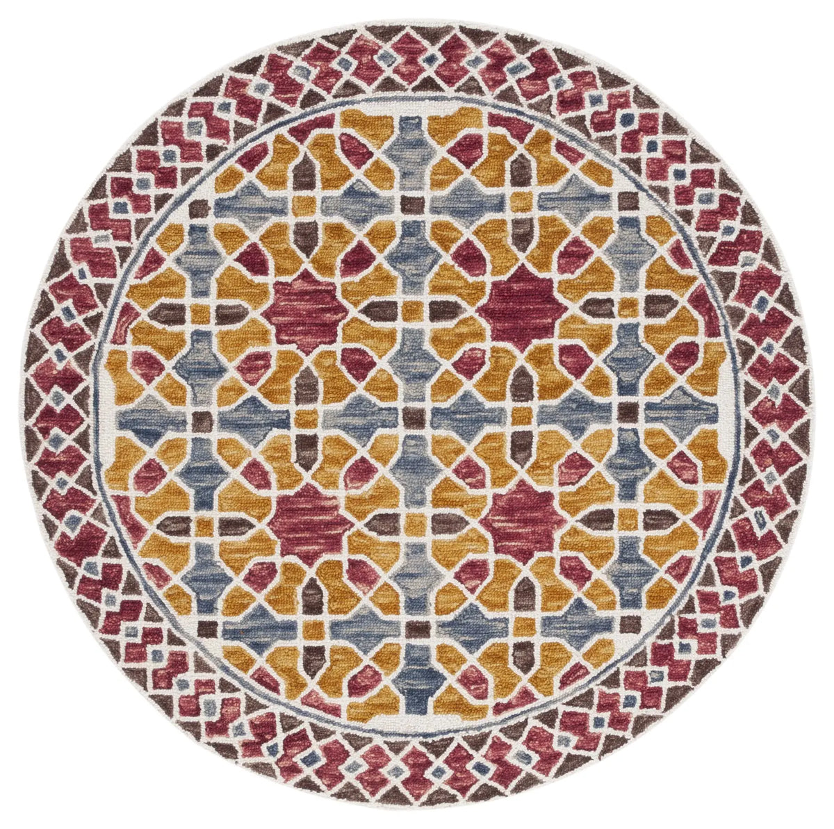 Safavieh Aspen 5'-0" x 5'-0" Rug in Red / Yellow