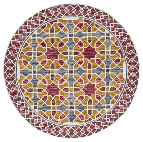 Safavieh Aspen 5'-0" x 5'-0" Rug in Red / Yellow