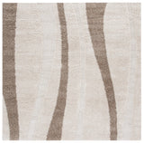 Safavieh Florida Shag 6'-7" x 6'-7" Rug in Cream / Dark Brown