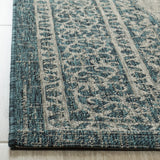 Safavieh Courtyard 4'-0" x 5'-7" Rug in Light Grey / Teal
