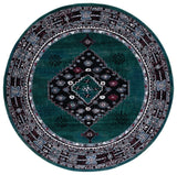 Safavieh Vintage Hamadan 6'-7" x 6'-7" Rug in Green / Black