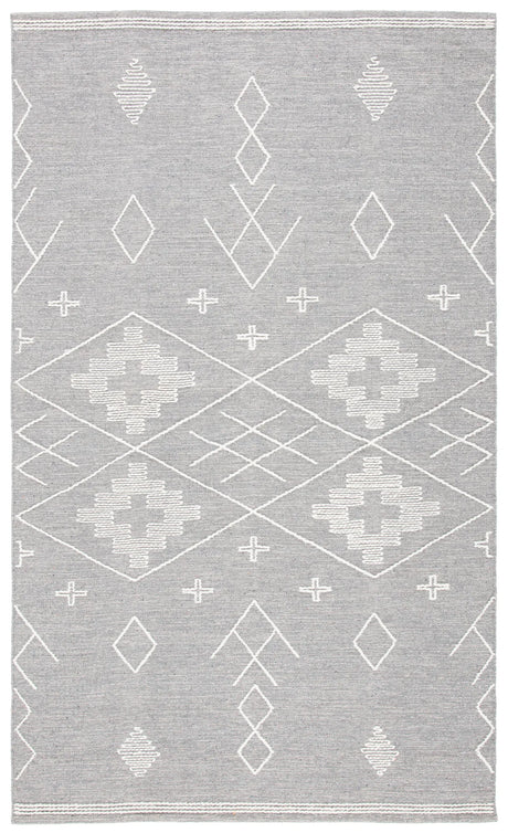 Safavieh Kilim 4'-0" x 6'-0" Rug in Grey / Ivory