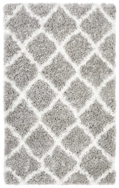 Safavieh Indie Shag 3'-0" x 5'-0" Rug in Grey / Ivory