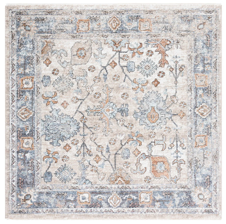 Safavieh Jasmine 5'-3" x 5'-3" Rug in Ivory / Blue