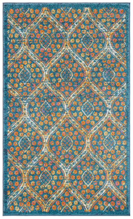 Safavieh Madison 3'-0" x 5'-0" Rug in Blue / Orange