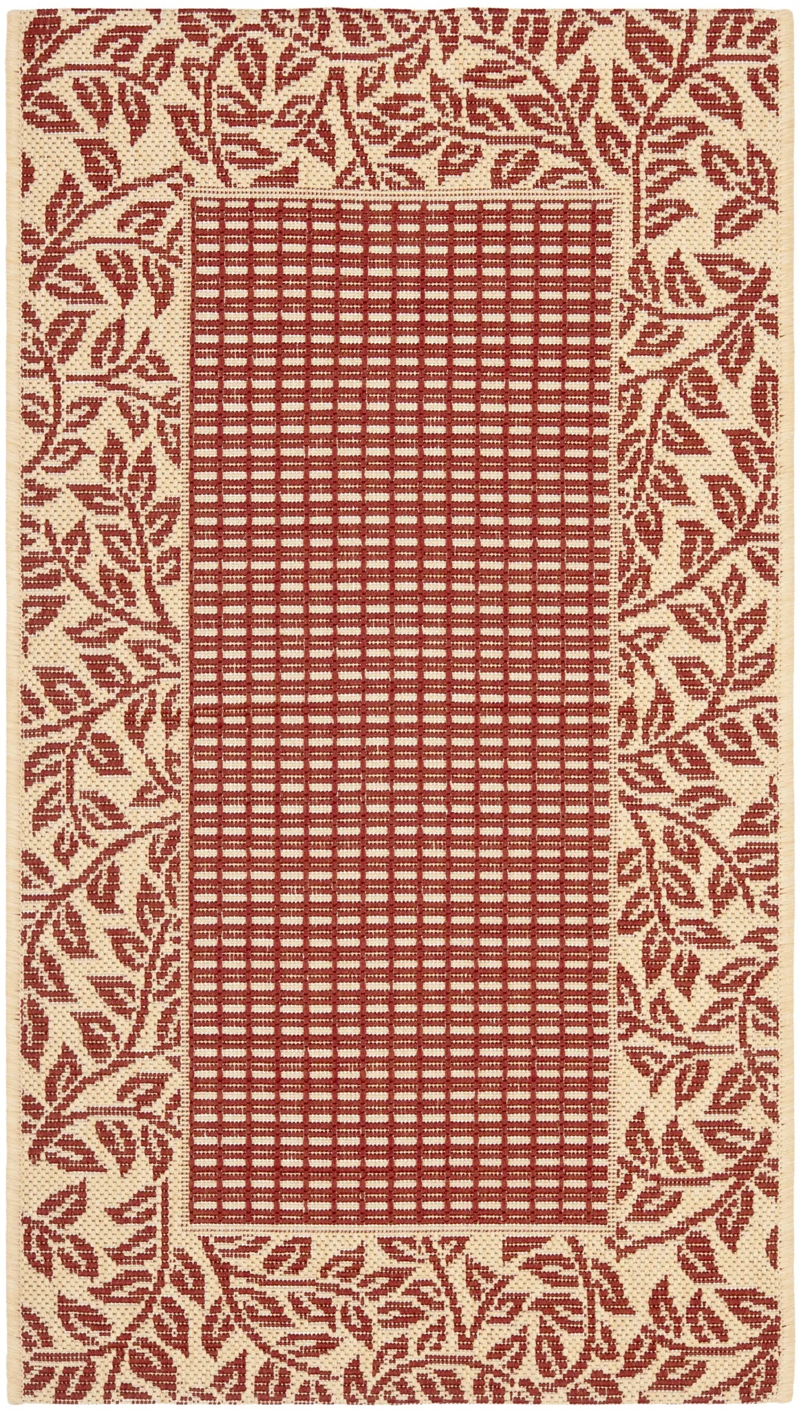 Safavieh Courtyard 2'-0" x 3'-7" Rug in Red / Natural