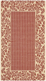 Safavieh Courtyard 2'-0" x 3'-7" Rug in Red / Natural