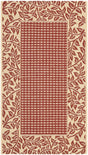 Safavieh Courtyard 2'-0" x 3'-7" Rug in Red / Natural