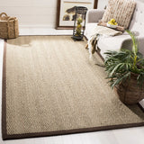 Safavieh Natural Fiber 4'-0" x 6'-0" Rug in Natural / Dark Brown