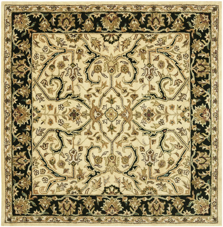 Safavieh Heritage 6'-0" x 6'-0" Rug in Ivory / Black