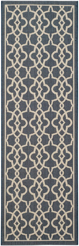 Safavieh Courtyard 2'-7" x 8'-2" Rug in Navy / Beige