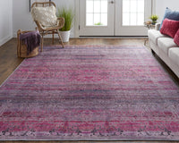 Feizy Voss Vos39H5F Pink/Purple Area Rug