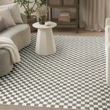 Nourison Serenity Home SRH09 Ivory Grey Contemporary Area Rugs