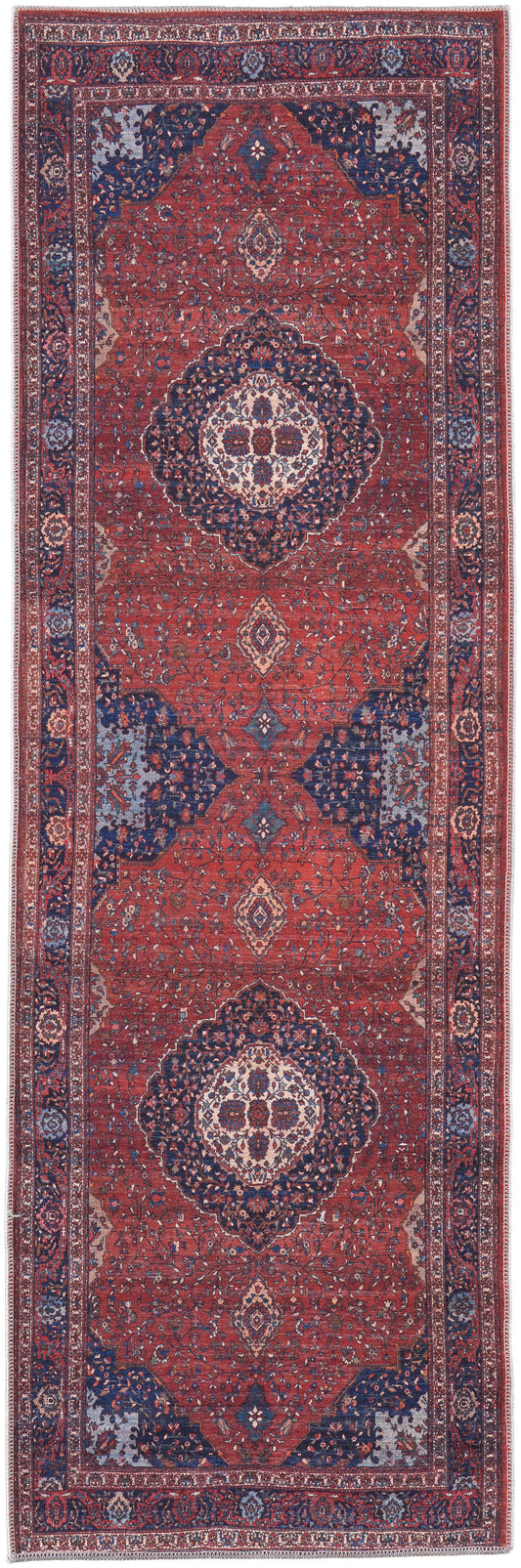 Feizy Rawlins Rln39Hdf Red/Blue/Tan Area Rug