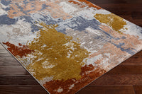 Surya Delight Dlg-2301 Medium Gray, Mustard, Rust, Dark Blue, Dusty Pink Area Rug