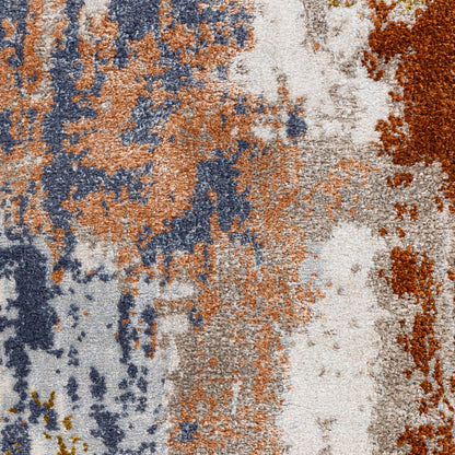 Surya Delight Dlg-2301 Medium Gray, Mustard, Rust, Dark Blue, Dusty Pink Area Rug