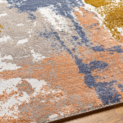 Surya Delight Dlg-2301 Medium Gray, Mustard, Rust, Dark Blue, Dusty Pink Area Rug