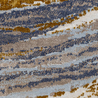 Surya Delight Dlg-2302 Dark Blue, Mustard, Medium Gray, Light Gray, Denim Area Rug