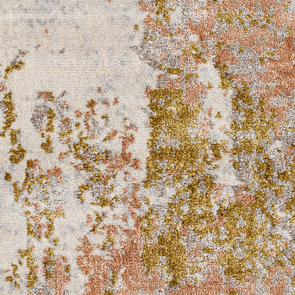 Surya Delight Dlg-2304 Mustard, Dusty Pink, Yellow, Medium Gray, Light Gray Area Rug