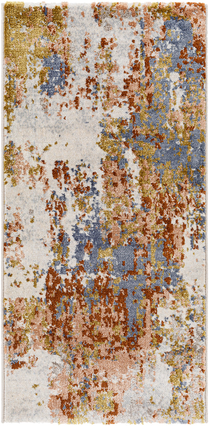 Surya Delight Dlg-2305 Denim, Mustard, Dusty Pink, Yellow, Dark Blue Area Rug